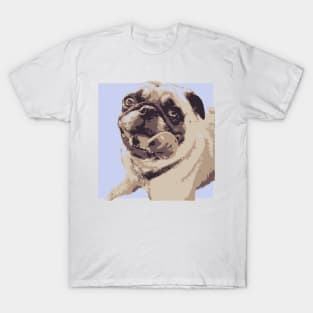 Lavender Pop Art Pug T-Shirt